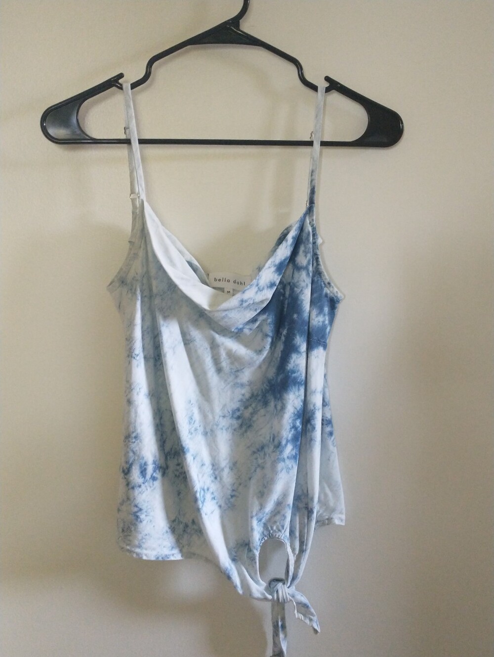 Anthro Bella Dahl Boho Tie-Dye cowl neck Tank Top Size M